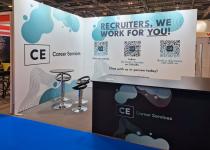 Career Services 2-wall stand, with L-shape counter